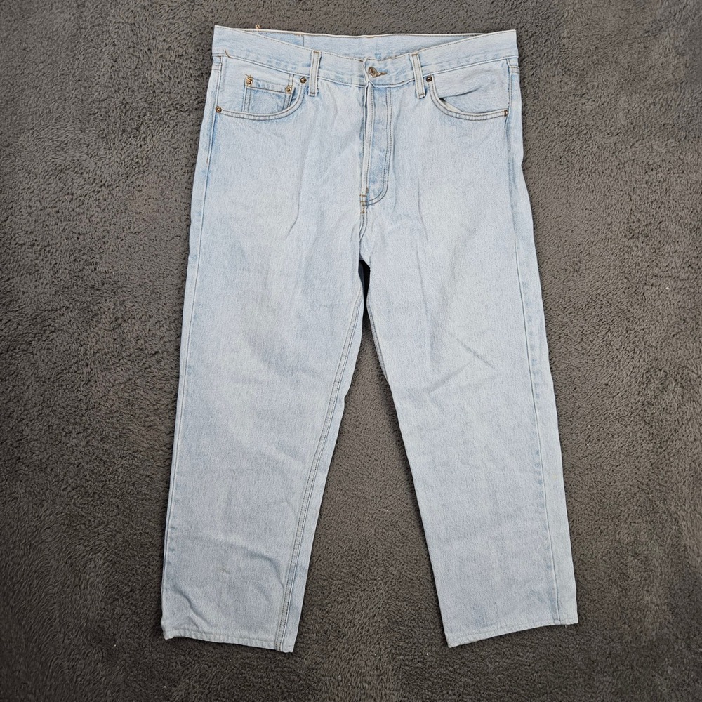 Vintage Levis 501 Mens 36x27 Straight Leg Button Fly Jeans Made in USA 2000 - Picture 1 of 11